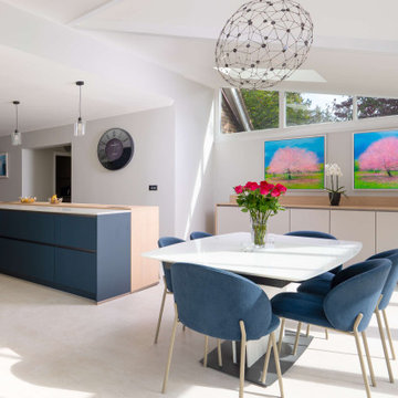 Blue & Oak Scandi-Style Kitchen in St Albans