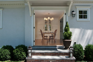 Example of a beach style exterior home design in New York