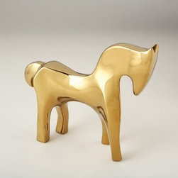 Gold Horse Sculpture | Pulp Home - Artwork