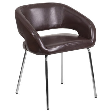 Flash Furniture Fusion Series Brown LeatherSoft Chair - CH-162731-BN-GG