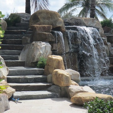 Pool waterfalls