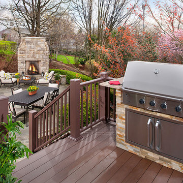 3-story addition provides more outdoor living & entertaining options in Mt. Leba