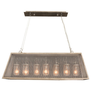 Kalco 500060 Highland 7 Light 44"W Chandelier - Country Iron