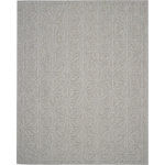 Nourison - Nourison Palamos Contemporary Light Gray 9'x12' Area Rug - Add some star quality to your decorating style with this elegantly patterned area rug from the Palamos Collection! Its complex linear design creates a pleasing pattern of interlocking stars. High-low pile with stunning dimensionality is a super-chic yet casual look.