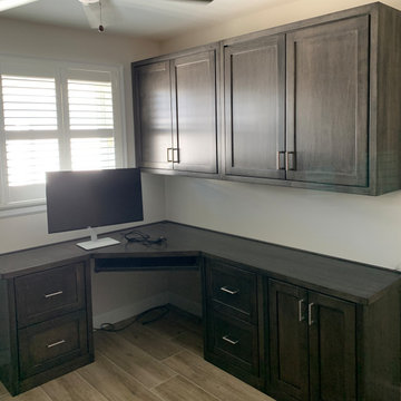 Custom Shaker Home Office in Warm Toffee on Maple