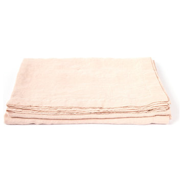 Linen Stone Washed Tablecloth, Rosa, 170x250cm