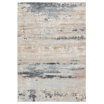Jaipur Living - Ronan Abstract Beige/ Gray Area Rug, 7'10"x10' - The Sundar collection showcases landscape-inspired abstracts that offer texture and elevated colorways to modern interiors. The Ronan area rug showcases a painterly design in subdued mineral tones of slate gray, beige, tan, gray, and cream. The durable yet soft polypropylene and polyester shrink creates a high-low pile that is easy to care for and clean. The livable construction of this rug complements any high-traffic area in the home, including bedrooms, living spaces, or hallways.