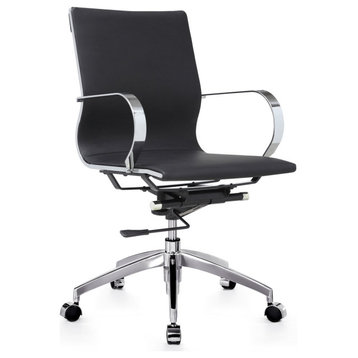 Devin Mid-Back Office Chair, Black