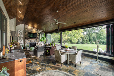Sunroom - contemporary sunroom idea in Philadelphia