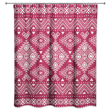 Maroon Tribal 71x74 Shower Curtain