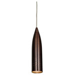 Access Lighting - Access Lighting Odyssey - 9.25" 5.5W 1 LED Bullet Pendant Excluding Canopy - The Odyssey steel bullet pendant with special perforations for dramatic side light emissions. A controlled downward bean spread for functional lighting.      Assembly Required: Yes  Cord Length: 120.00Odyssey 9.25" 5.5W 1 LED Bullet Pendant Excluding Canopy Bronze *UL Approved: YES *Energy Star Qualified: n/a  *ADA Certified: n/a  *Number of Lights: Lamp: 1-*Wattage:5.5w MR-16 GU-5.3 LED bulb(s) *Bulb Included:Yes *Bulb Type:MR-16 GU-5.3 LED *Finish Type:Bronze