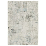 Jaipur Living - Vibe by Jaipur Living Jehan Abstract Gray and Light Blue Area Rug 6'7"x9'6" - The glamorous yet versatile style of the Melo collection offers a chic, contemporary edge to any home. The Jehan rug boasts a light and airy abstract design with dot-like details in neutral tones of ivory, gold, light gray, light blue, and a hint of dark charcoal. This power-loomed collection features a stunning lustrous sheen and texture-rich, varied pile height for added dimension and depth.