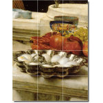 Picture-Tiles.com - Lawrence Alma-Tadema Still Life Painting Ceramic Tile Mural #11, 12.75"x17" - Mural Title: Preparation In The Colosseum Detail
