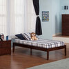 Atlantic Furniture Concord Bed with Open Foot Rail in Walnut Finish-Twin