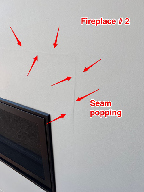 New Fireplace Seams Popping! Help