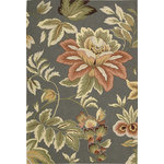 Nourison - Nourison Fantasy FA11 Gray Area Rug, 2'6"x4' - These beautiful transitional rugs are meticulously crafted with high-density, hand-hooked yarns and hand carved for additional texture and dimension. Enchanting designs and colorful hues come together to create a magical ambiance for any interior. This collection is truly a treat for the senses.