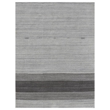 Amer Rugs Blend BLN-1 Light Gray Gray Hand-woven - 8'x10' Rectangle Area Rug