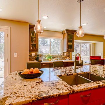 Parker Colorado Kitchen Remodel - Pop of color!