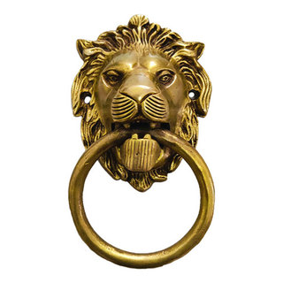 Details about   Brass Lions Head Door Knocker 