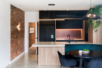 Inspiration for an industrial kitchen in Melbourne.
