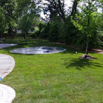 Naperville Patio, Landscape, regrade for drainage and sod