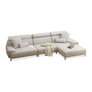 Gravel White Fourperson Corner Sofa With Chaise Longue on the Left 139x72.8x33.9