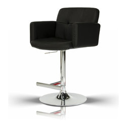 T-1040- BLACK ECO-LEATHER CONTEMPORARY BAR STOOL - Bar Stools And Counter Stools