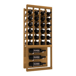 Wine Racks America - CellarVue Redwood Showcase Wine Rack, Unstained, Oak Stain - Wine Racks