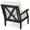 Polywood Braxton Deep Seating Chair, Mahogany / Cast Ash