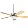 P2522-09:  52-Inch Brushed Nickel Alabaster Two-Light Ceiling Fan