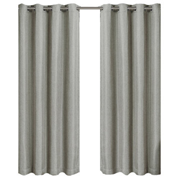 Gulfport Faux Linen Blackout Weave Panels, Linen, 104"x63", Set of 2