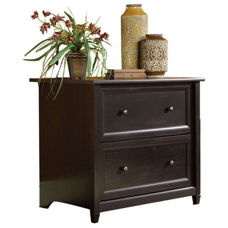 Sauder Edge Water Engineered Wood 2-Drawer File Cabinet in Black
