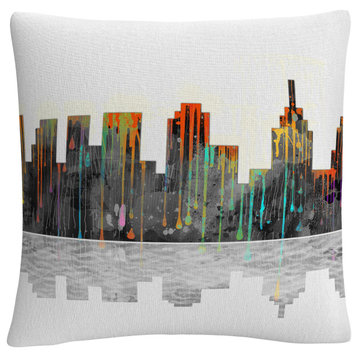 Marlene Watson 'Philadelphia Pennsylvania Skyline' Decorative Throw Pillow