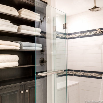 Wayne PA Master Bath Remodel: Classic Black & White