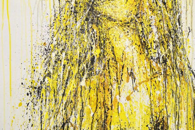 Yellow Nude Expressive Art by Mark Vice