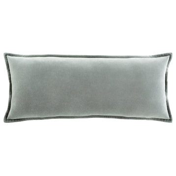 Cotton Velvet CV-031 Pillow Cover, Sea Foam, 12"x30", Pillow Cover Only