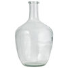 Serene Spaces Living Clear Glass Bottle Vase, Measures 6" Diameter & 10" Tall