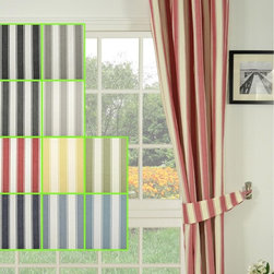 Moonbay Narrow-stripe Eyelet Cotton Curtains - Curtains