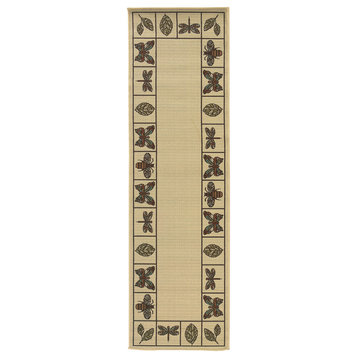 Montego 2266W Ivory/Brown 2'3" x 7'6" Rug
