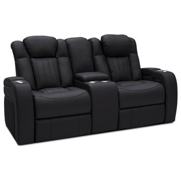 Seatcraft Cavalry Home Theater Seating, Black, Loveseat