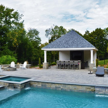 Geometric Pool with Geometric Spa
