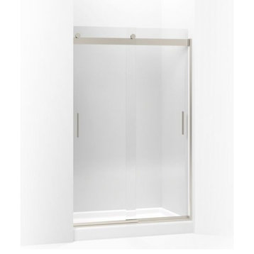 Kohler Levity Sliding Shower Door, 74"x44.63"-47.63", Matte Nickel