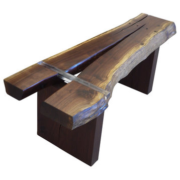 Walnut Bench With Clearly Dimensional Joint