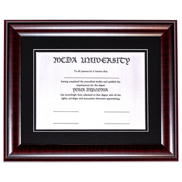 Diploma Frame with Double Mat, 8.5"x11” Diploma