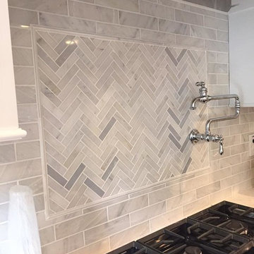 Shiloh Cabinetry: Square Flat Panel Flush Inset: Arctic & River Rock