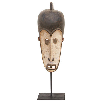 Antique Oversize Guro Tribal Mask on Stand