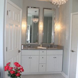 Transitional Grey Kitchen & Bath