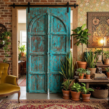 The Grounded Farmhouse: Hand-Painted Doors & Vintage Beauty