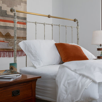 Iron & Brass Sleigh Bed