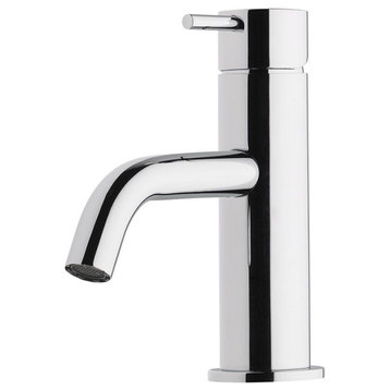 Flow Modern Deck-Mounted Bathroom Faucet in Polished Chrome